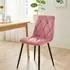 CLP Clairton Esszimmerstuhl 2er-Set, Samt, rosa (326974)