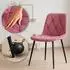 CLP Clairton Esszimmerstuhl 2er-Set, Samt, rosa (326974)