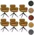 MCW MCW-O77 Esszimmerstuhl 6er-Set, Chenille, drehbar, senfgelb (800001348456)