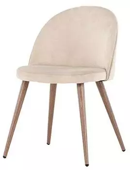 ebuy24 Velvet Esszimmerstuhl Velours beige (60-19224-102)