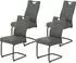 Hela Jupiter Freischwinger Microfaser anthrazit 4er-Set (55411720-0)