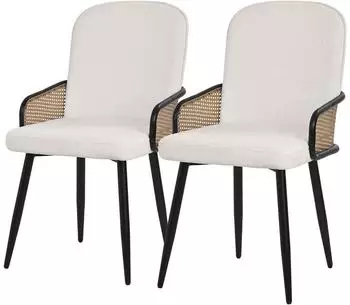 ML-Design Polsterstuhl Stoff, beige, 2er-Set (490017824)