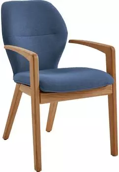 Niehoff Cabernet Armlehnenstuhl blau, Eiche massiv (45999729-0)