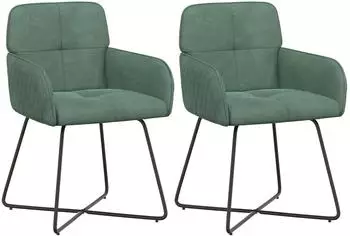 vidaXL Esszimmerst&uuml;hle 2 Stk. Samt meergr&uuml;n (42034302)