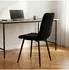 Relaxdays Esszimmerstuhl 4er-Set, Samt, Metallbeine, schwarz