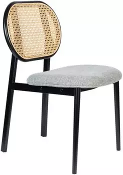 Zuiver Spike Esszimmerstuhl Rattan, grau