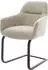 DeLife Pejo-Flex Freischwinger Webstoff soft beige, Gestell schwarz (42291)