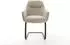 DeLife Pejo-Flex Freischwinger Webstoff soft beige, Gestell schwarz (42291)