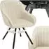 TecTake Snug Drehbarer Armlehnstuhl Samtoptik, gepolstert, creme