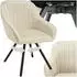 TecTake Snug Drehbarer Armlehnstuhl Samtoptik, gepolstert, creme