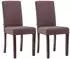 CLP Ina Esszimmerstuhl Stoff, cappuccino/braun, 2er-Set