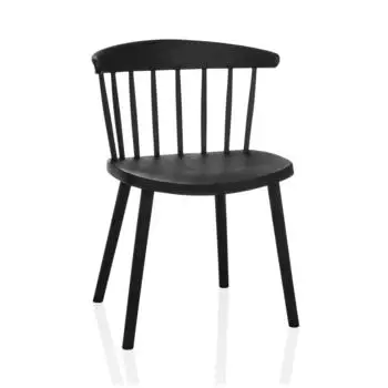 hjh Living ARTIFO RIB Esszimmerstuhl, Kunststoff, schwarz (729493)