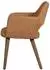 Woood Murat Esszimmerstuhl Chenille-Stoff, gelb/braun (377492-GM)