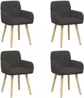 vidaXL Esszimmerst&uuml;hle 4 stk. Boucl&eacute; Dunkelgrau 59 x 56,5 x 85 cm