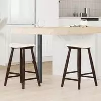 vidaXL Esszimmerst&uuml;hle 2 stk. Massives Gummiholz Hellbraun