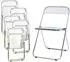 en.casa Pornainen Klappstuhl 6er-Set, transparent (Pornainen)