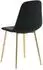 Livetastic Polar Esszimmerstuhl 2er-Set, Samt, schwarz, Messingbeine (002615047220)