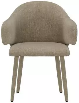 ebuy24 Evelin Esszimmerstuhl mit Armlehnen, Velours, beige (60-62353-102)