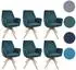 MCW MCW-G67 Esszimmerstuhl 6er-Set, drehbar, Samt, grün (101376)