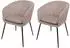 MCW Esszimmerstuhl MCW-O28 2er-Set, Stoff/Textil 340g/m², taupe