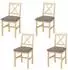 MCW Esszimmerstuhl F77 4er-Set Massivholz, natur, Polster grau (MCW-F77)