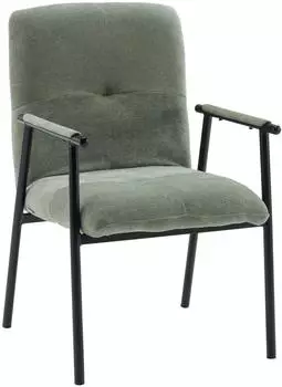 hjh Living Lifea Flex Polsterstuhl mit Armlehnen, Stoff, gr&uuml;n (729517)