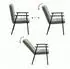 hjh Living Lifea Flex Polsterstuhl mit Armlehnen, Stoff, grün (729517)