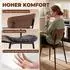 HomCom Esszimmerstühle 2er Set, Kunstleder, schwarz