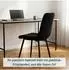 Relaxdays Esszimmerstuhl 2er-Set, Samt, Metallbeine, schwarz