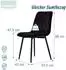 Relaxdays Esszimmerstuhl 2er-Set, Samt, Metallbeine, schwarz