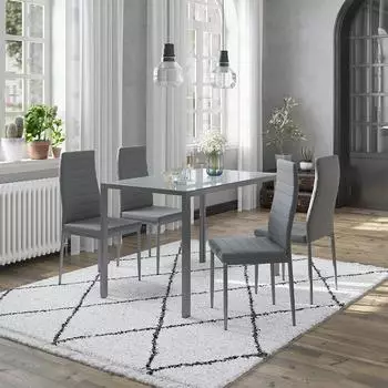 VICCO Grand Esszimmerstuhl grau, 4er Set (42,5x48cm)