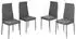 VICCO Grand Esszimmerstuhl grau, 4er Set (42,5x48cm)