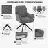 MCW Q37 Esszimmerstuhl 2er-Set, Chenille-Stoff, hellgrau (101874)