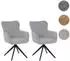 MCW MCW-Q35 Esszimmerstuhl 6er-Set, Chenille-Stoff, hellgrau (101872)