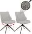 MCW MCW-O48 Esszimmerstuhl Chenille 410g/m², creme, 2er-Set (102050)
