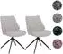 MCW MCW-O48 Esszimmerstuhl Chenille 410g/m², creme, 2er-Set (102050)