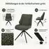 MCW MCW-O48 Esszimmerstuhl 2er-Set, drehbar, Chenille, grün (102044)