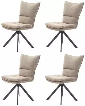 Procom Florina Polsterstuhl drehbar, Webstoff, beige, 2er-Set (6003769)