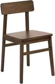 Beliani Gorre Esszimmerstuhl 2er-Set, Gummibaumholz, dunkelbraun