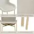 TecTake Tessa Polsterstuhl Samtoptik beige/gold, 6er-Set (54x62x90cm)