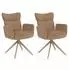 MCW MCW-N11 Esszimmerstuhl 2er-Set Bouclé 350g/m² hellbraun, Beine Holz-Optik (102032)