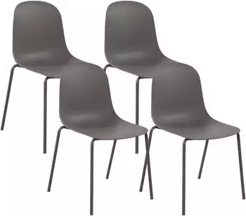 CLP Hardin Stapelstuhl Kunststoffsitz, Metallgestell, taupe