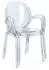 Bizzotto Camilla 4er-Set Stapelstuhl mit Armlehne, Polycarbonat, transparent