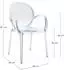 Bizzotto Camilla 4er-Set Stapelstuhl mit Armlehne, Polycarbonat, transparent