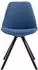 CLP Toulouse 4er-Set Esszimmerstühle Stoff, blau/cappuccino