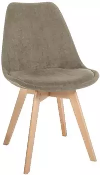 CLP Linares Esszimmerstuhl gepolstert, Cord, Buchenholzgestell, taupe