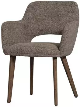 Woood Murat Esszimmerstuhl Chenille-Stoff, taupe (377492-TM)