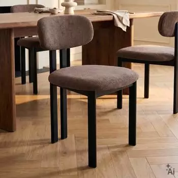 Idimex Franca Esszimmerst&uuml;hle 2er Set, Stoff, braun (96566)