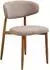 House Nordic Levanto Esszimmerstuhl 2er-Set, Stoff beige, Holz-Optik