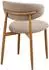 House Nordic Levanto Esszimmerstuhl 2er-Set, Stoff beige, Holz-Optik